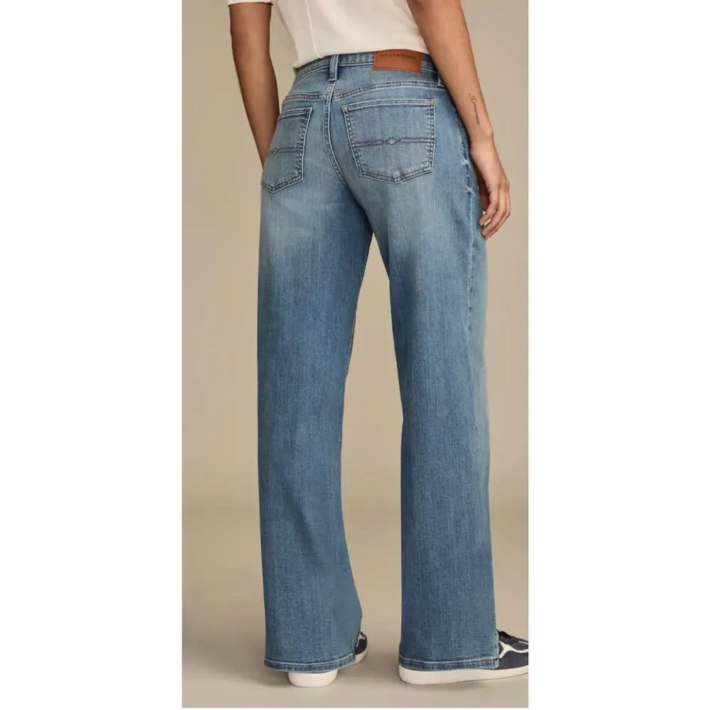 Lucky Brand Mid Rise Sweet Wide Leg Jeans Women's 8/29 Moonlit Mist Wash - Picture 5 of 12